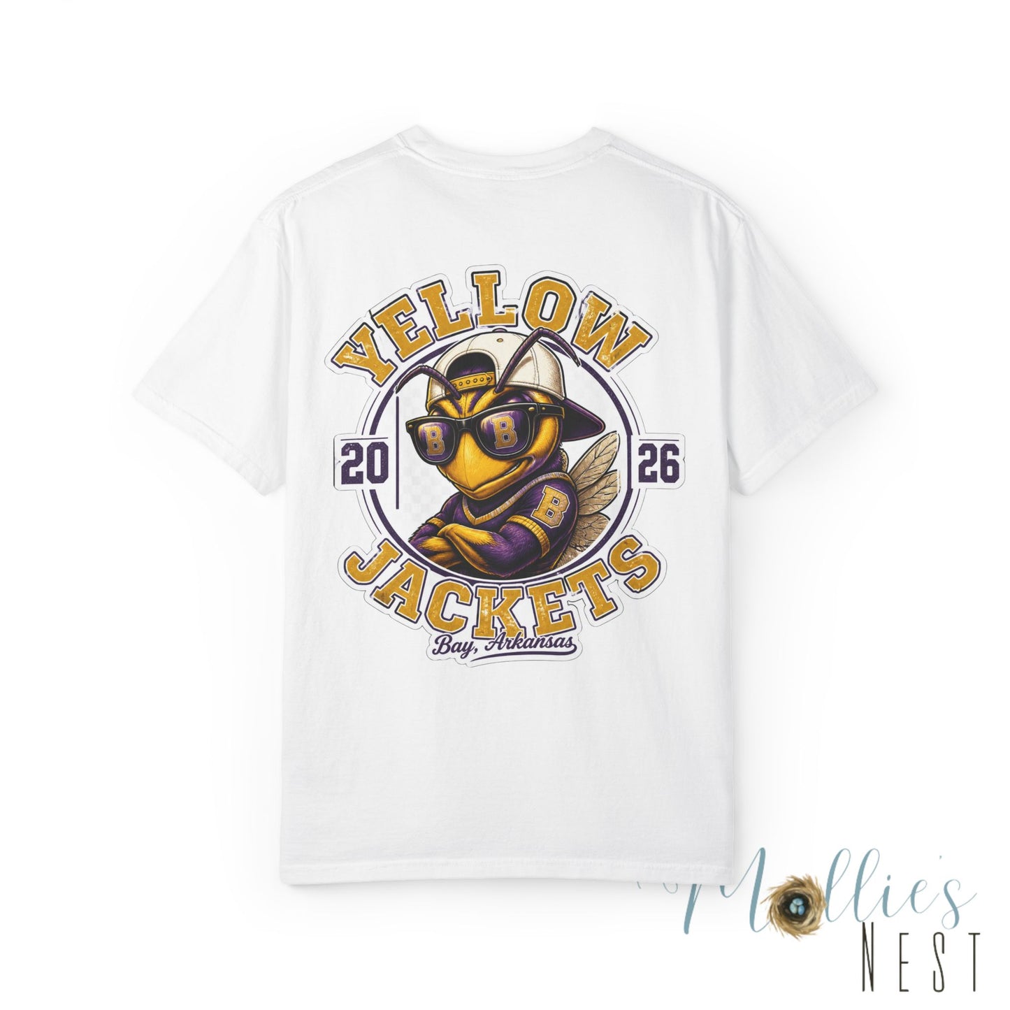 ADULT — Yellow Jackets Mascot 2026 School Spirit Shirt. Comfort Colors