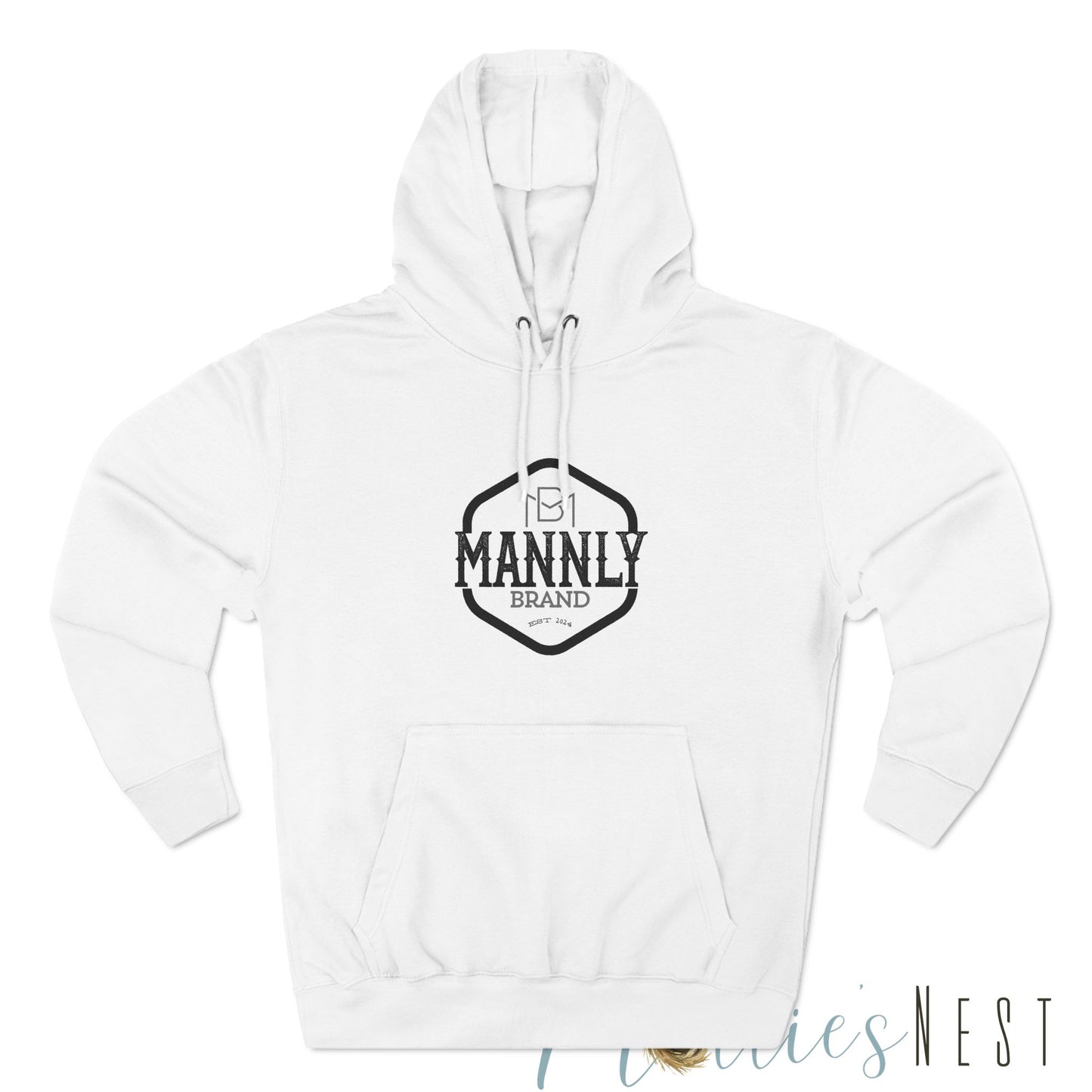 Three-Panel Fleece Hoodie. MANNLY Brand