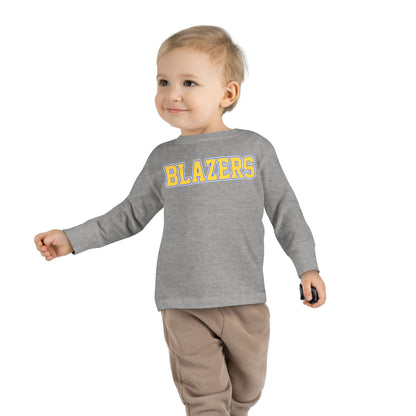 Toddler Blazers - Classic Blue & Gold - Valley View Long Sleeve Tee