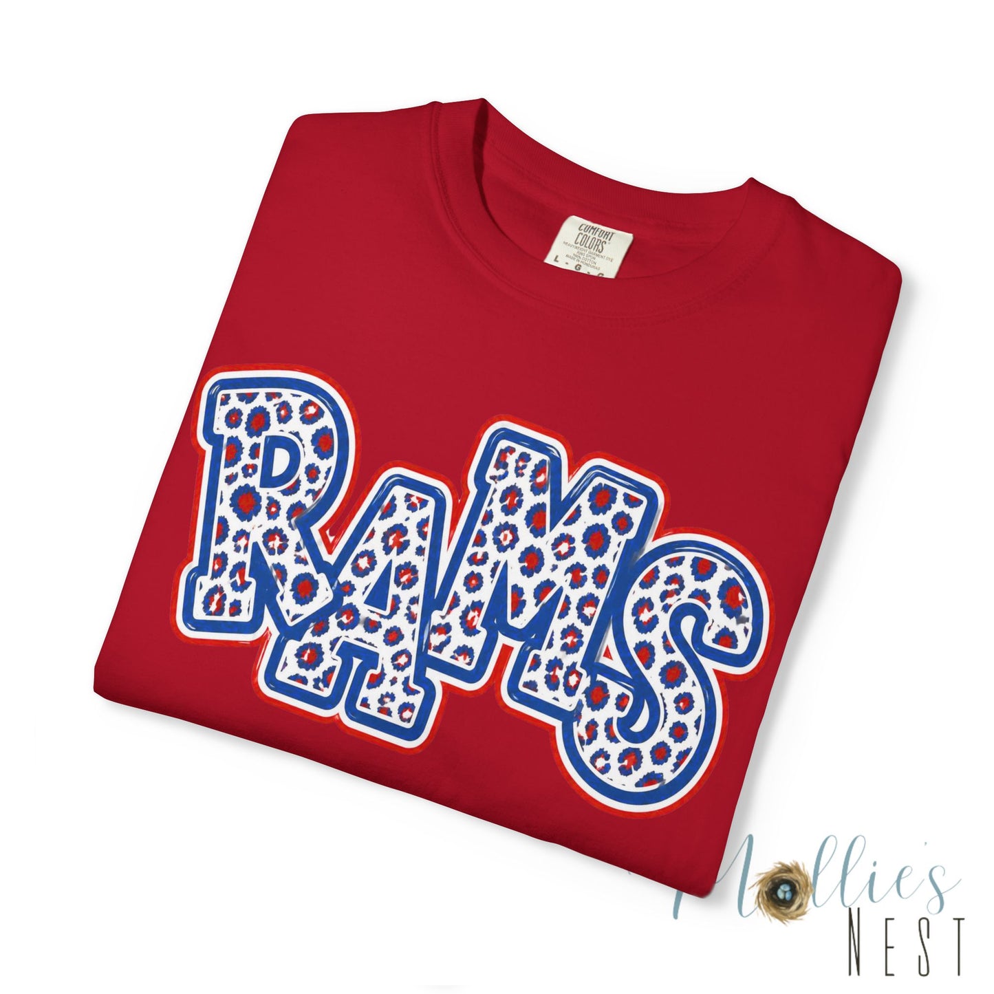 Paragould Rams Leopard Print Retro Logo T-Shirt