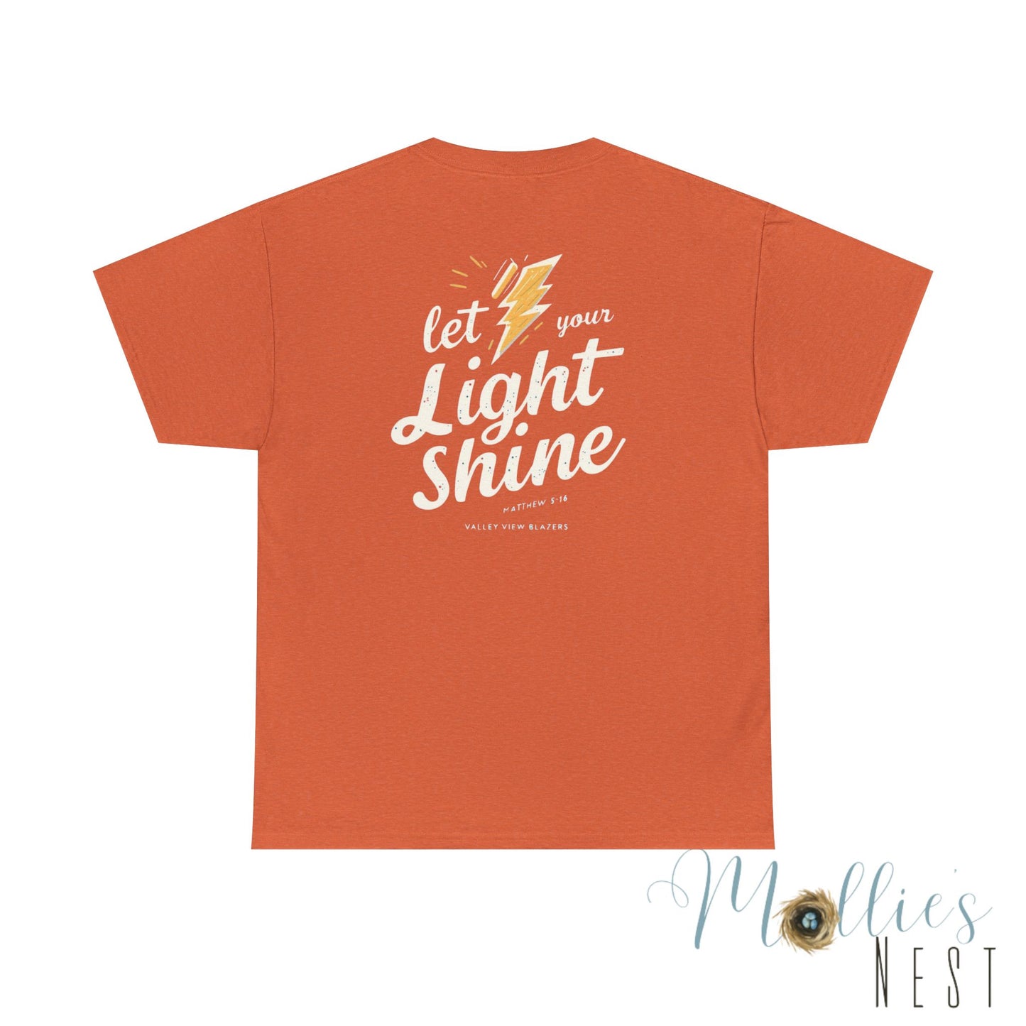 Let Your Light Shine T-Shirt — Inspirational Lightning Graphic Tee. Valley View Blazers