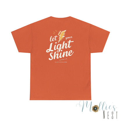Let Your Light Shine T-Shirt — Inspirational Lightning Graphic Tee. Valley View Blazers