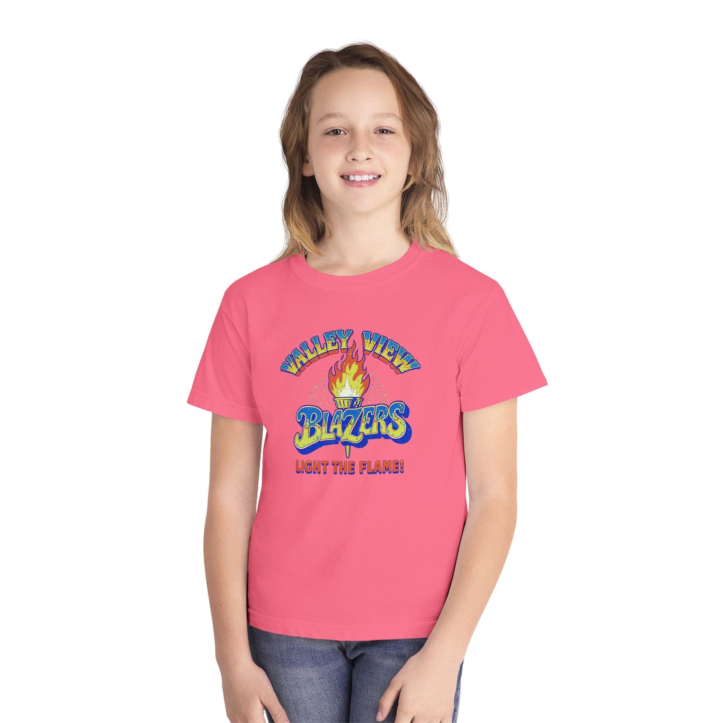 Valley View RETRO Torch Blazers Youth Tee – Light the Flame!