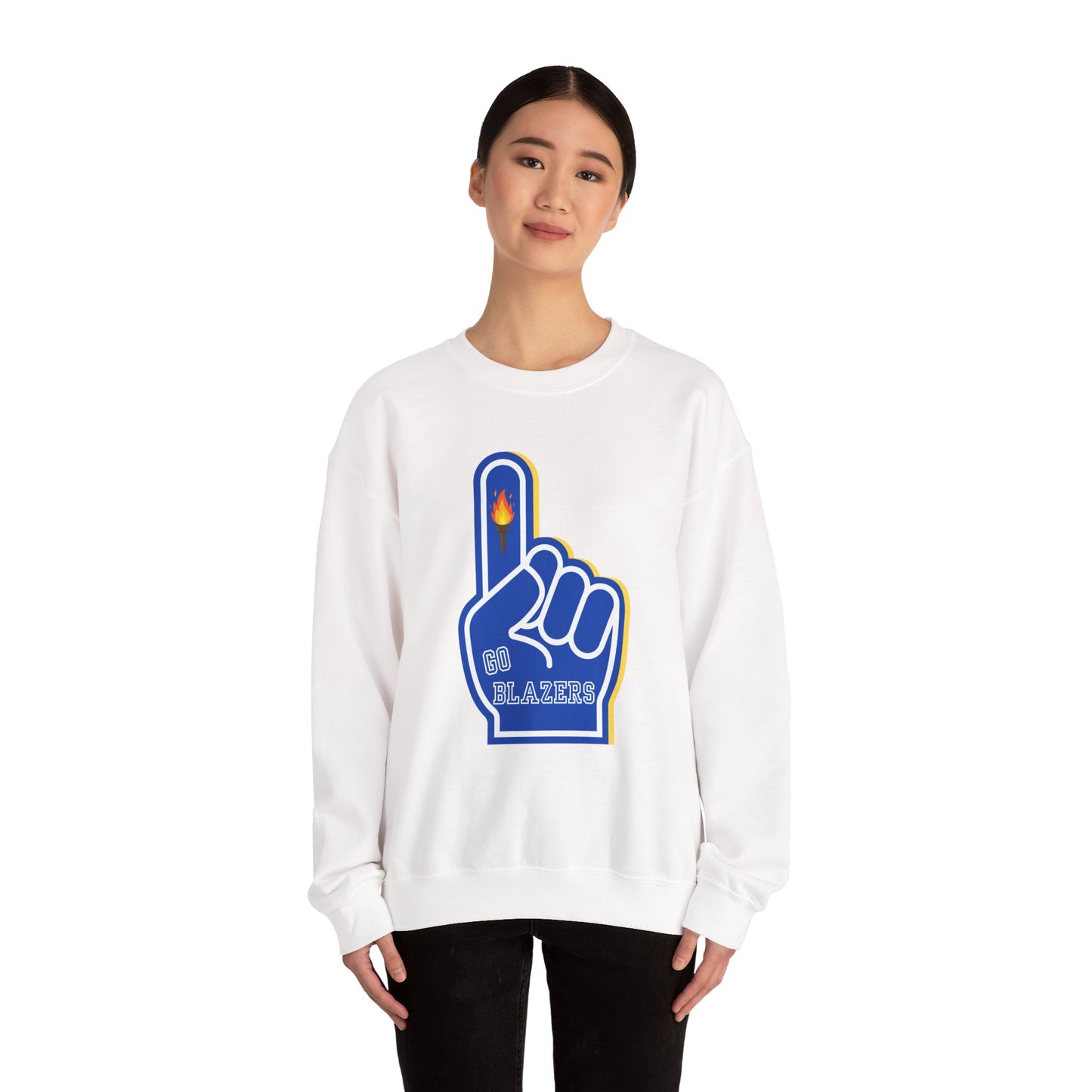 Unisex Heavy Blend™ Crewneck Sweatshirt. Foam Finger Valley View
