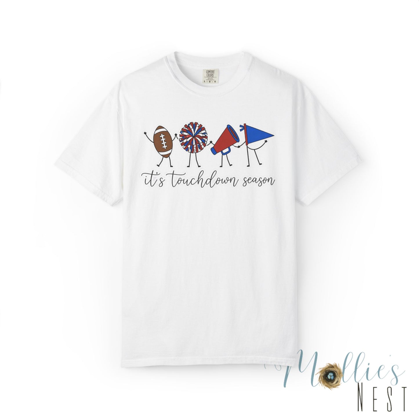 Touchdown Season (Blue/Red) T-Shirt — Football Friends Graphic