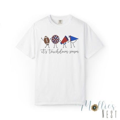 Touchdown Season (Blue/Red) T-Shirt — Football Friends Graphic