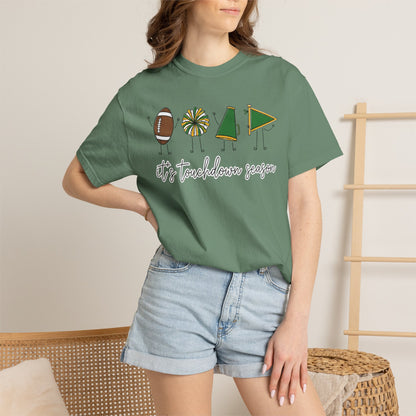 Touchdown Season (Green/Yellow)  T-shirt — Football Friends Graphic