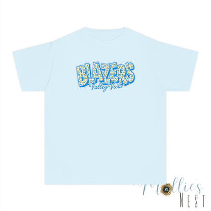 Youth Comfort Colors — "BLAZERS Valley View" - stacked block font