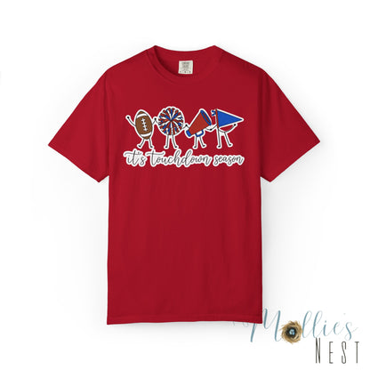 Touchdown Season (Blue/Red) T-Shirt — Football Friends Graphic
