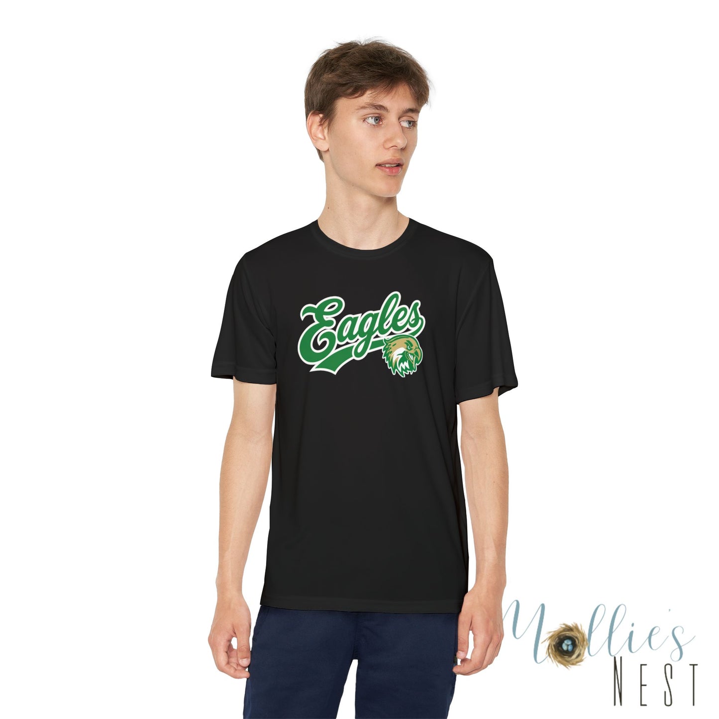 GCT Eagles Youth Drifit — Script Logo Team Shirt