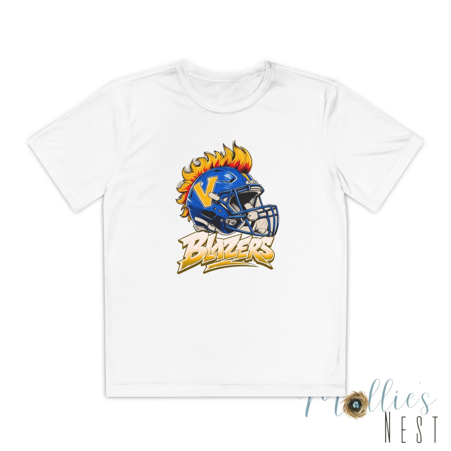 Youth FLAME Helmet Blazers. DRIFIT Football Shirt