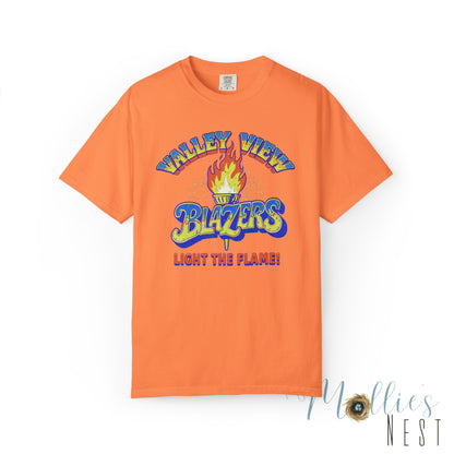 Valley View Blazers RETRO Torch Unisex Garment-Dyed T-Shirt - Comfort Colors