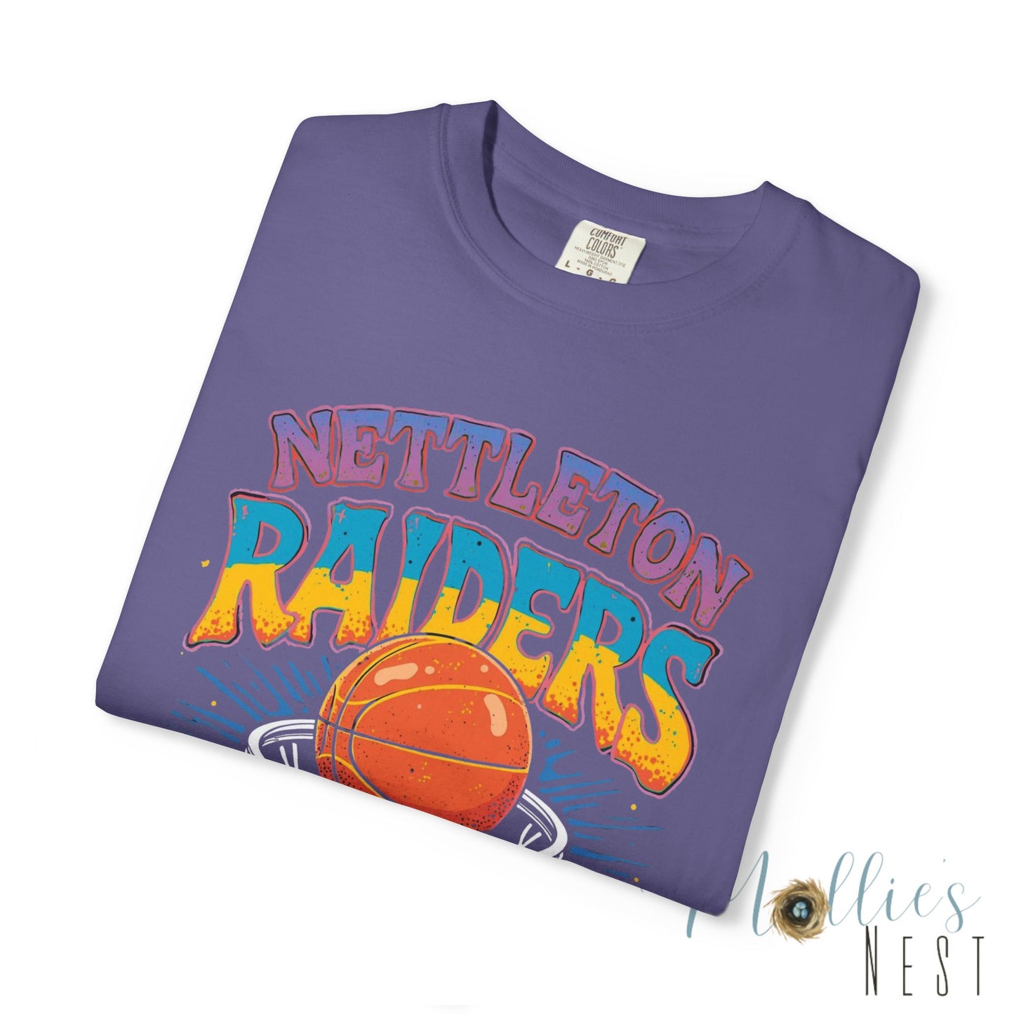 Unisex Basketball T-Shirt - 'Nettleton Raiders' Retro Basketball- Perfect for Game Day, Sports Events, Gift, Retro Vibe, Casual Wear