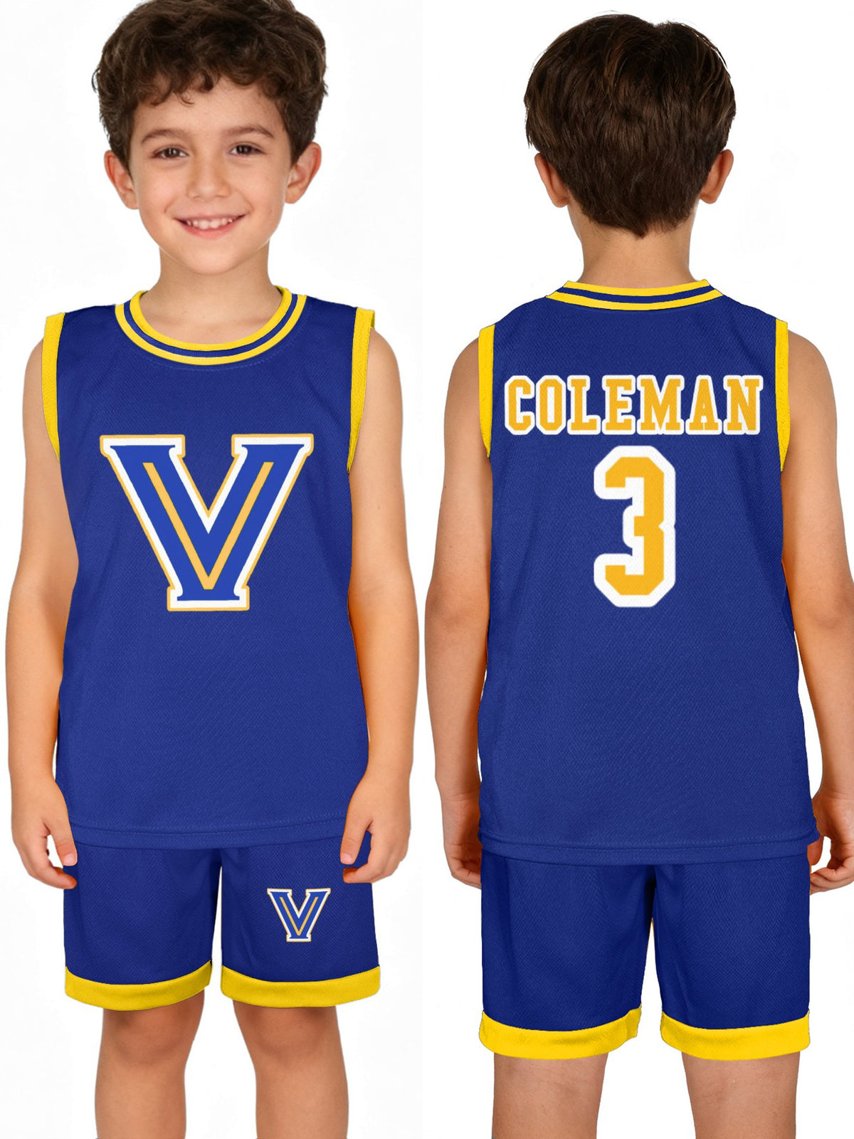 Children's Basketball Jersey Set.CUSTOM COLEMAN