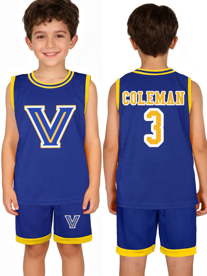 Children's Basketball Jersey Set.CUSTOM COLEMAN