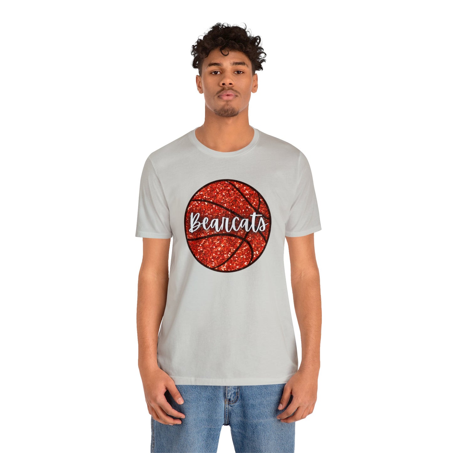 Faux Sequin Bearcats Basketball Jersey Short Sleeve Tee