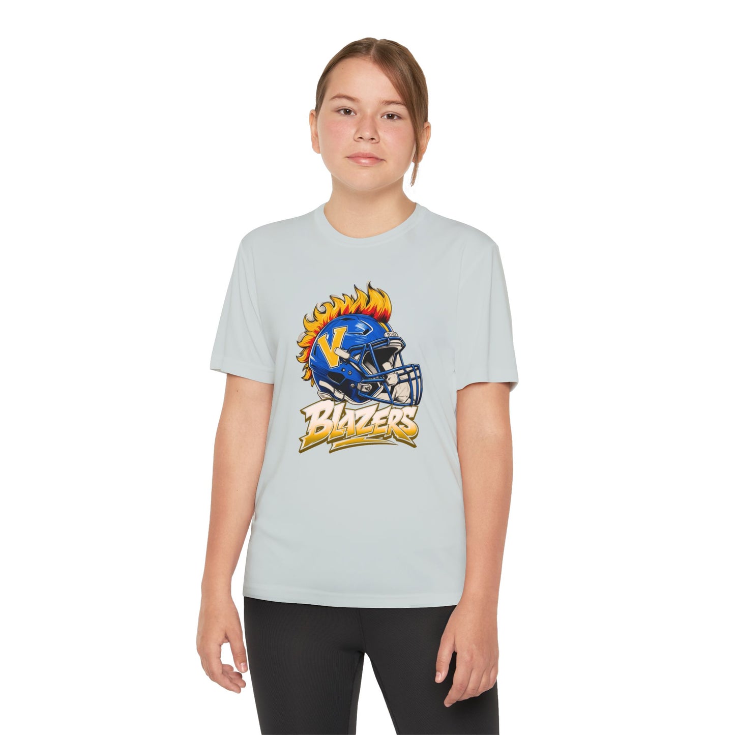 Youth FLAME Helmet Blazers. DRIFIT Football Shirt