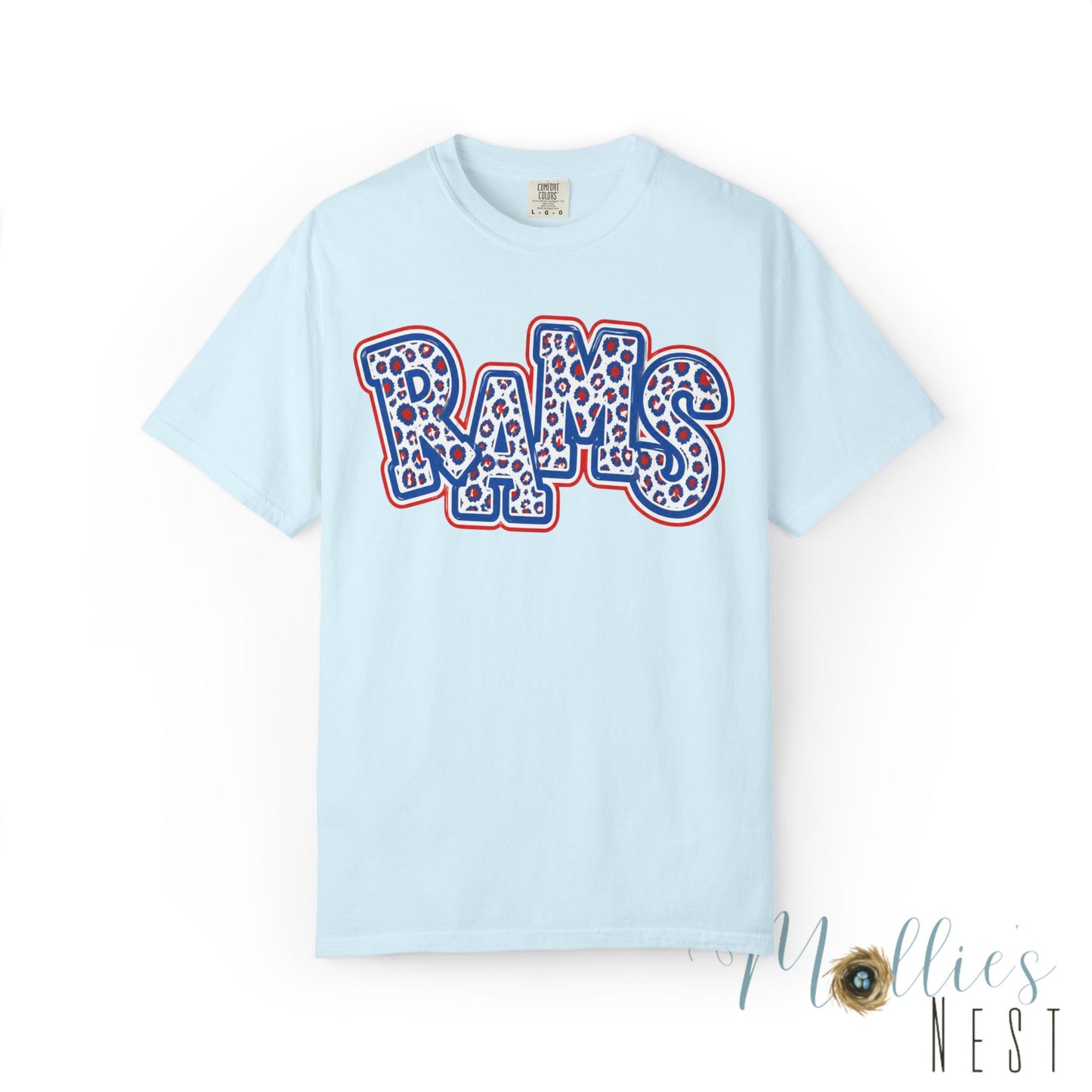 Paragould Rams Leopard Print Retro Logo T-Shirt