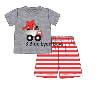 Preorder - Pig Football Applique Short set