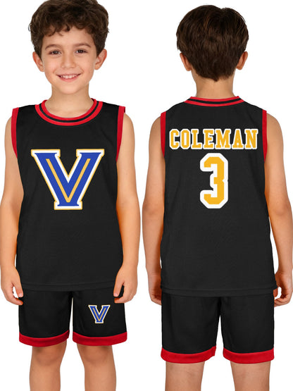 Children's Basketball Jersey Set.CUSTOM COLEMAN