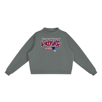 Patriots. Palestine-Wheatley. Fleece Mock-Neck Crew Sweatshirt