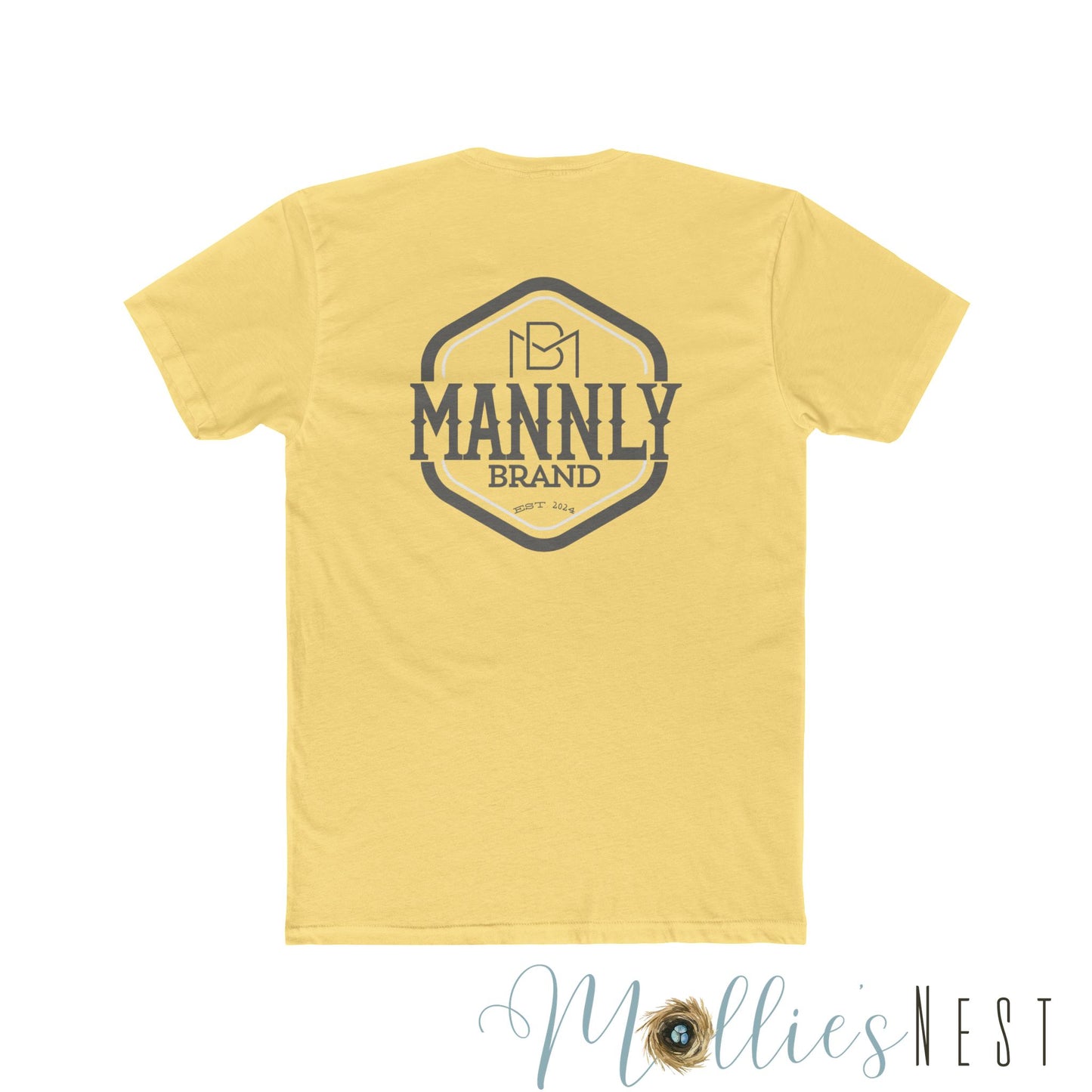 Unisex Cotton Crew Tee. MANNLY BRAND