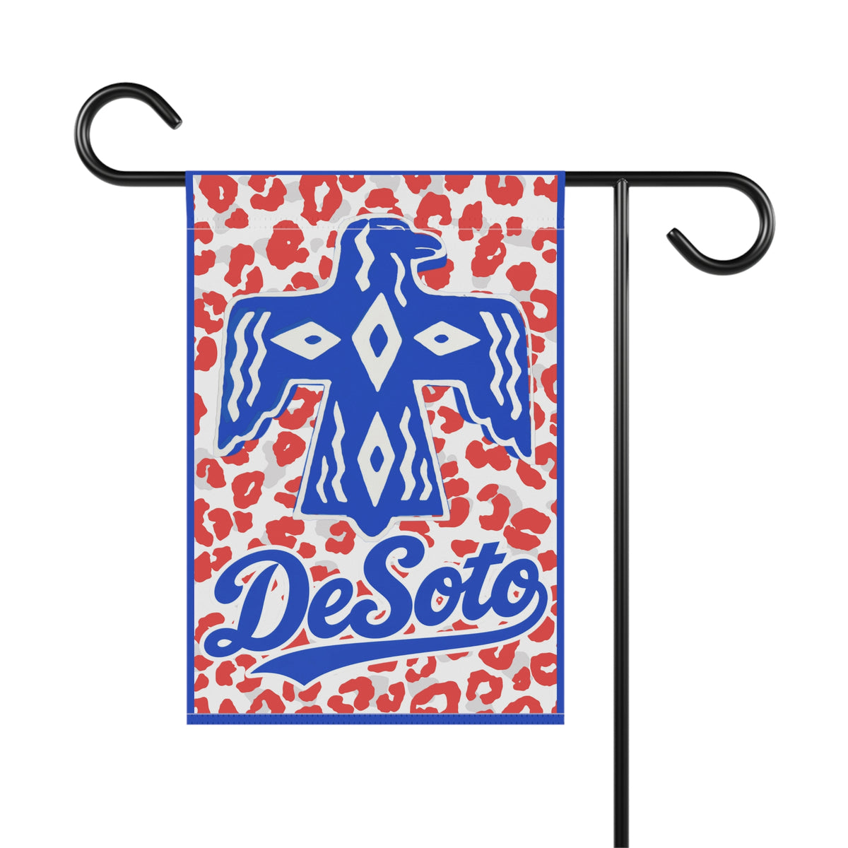 DeSoto Thunderbird Garden Flag - Red Leopard Accent House Banner