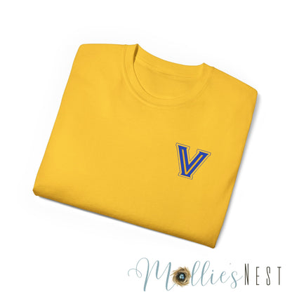 ADULT. Valley View Light the Flame Unisex Cotton Tee, Casual T-Shirt - Football - School Spirit