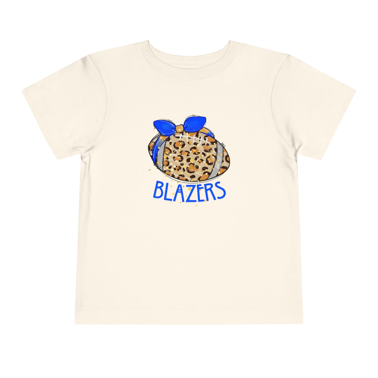 Toddler Leopard Blazer Football. Short Sleeve Tee