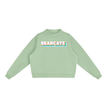 Essential Fleece Mock-Neck Crew Sweatshirt - Bearcats Neon