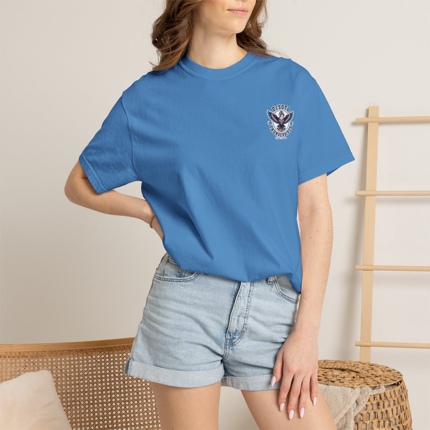 ADULT.  T‑Shirt — DeSoto Thunderbirds Mascot Graphic (2026)