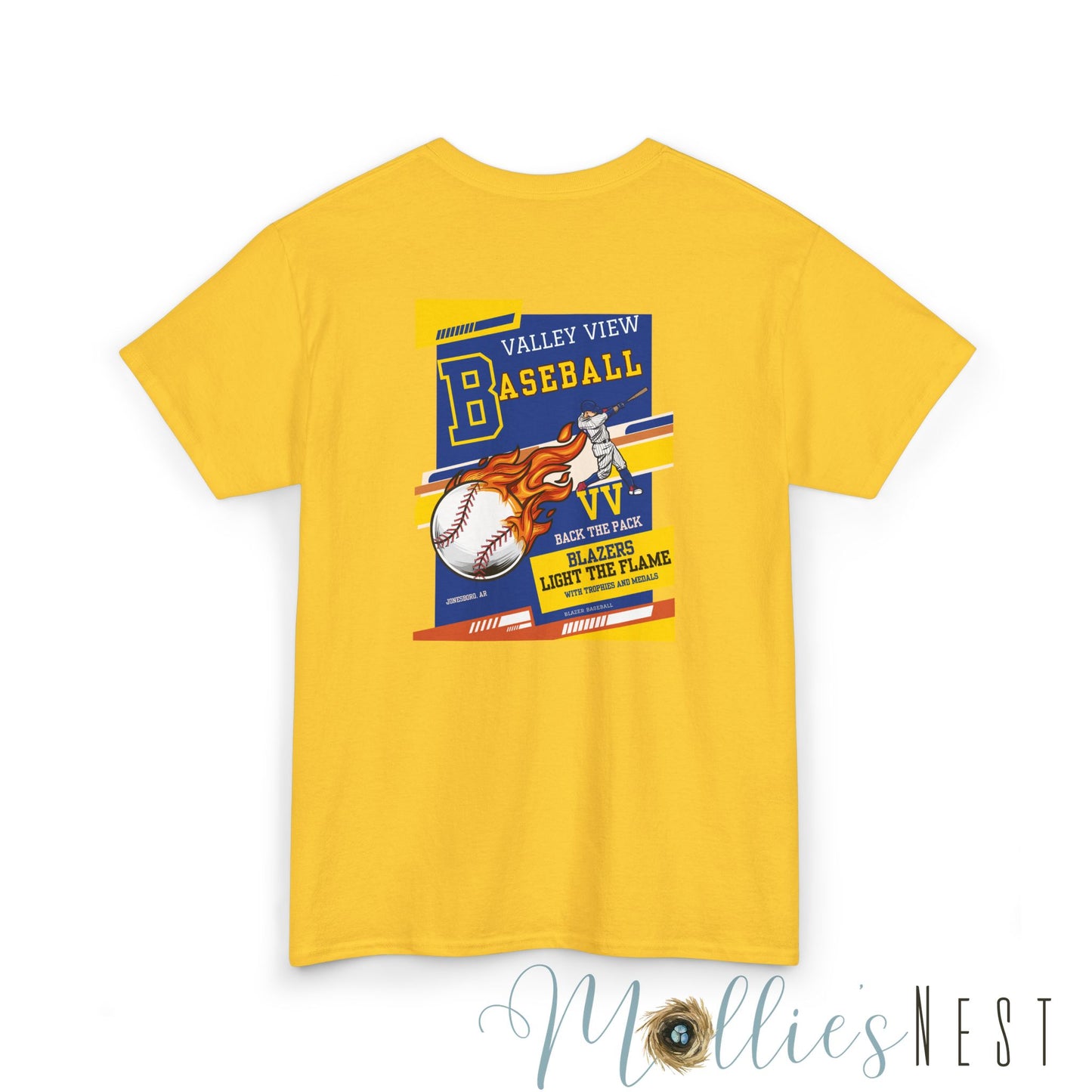 Valley View Baseball Unisex Heavy Cotton Tee - Manly Design for Sports Fans