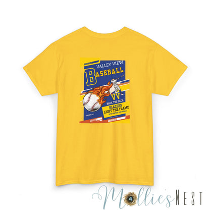Valley View Baseball Unisex Heavy Cotton Tee - Manly Design for Sports Fans