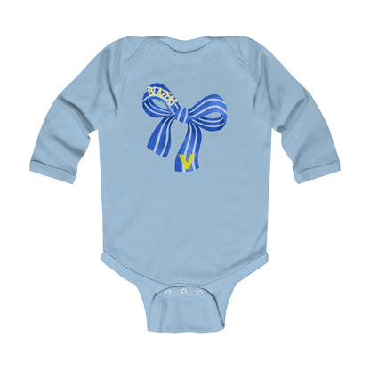 Infant Blazers Bow Long Sleeve Bodysuit