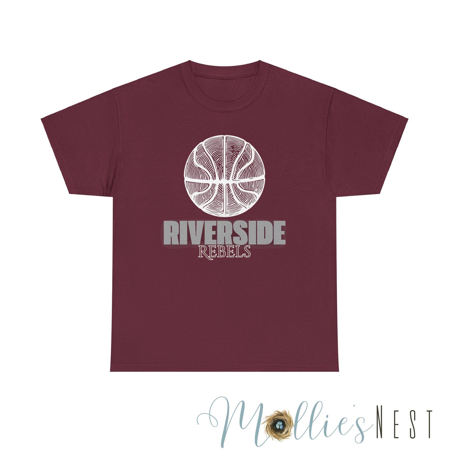 Unisex Heavy Cotton Tee. Riverside Rebels Basketball