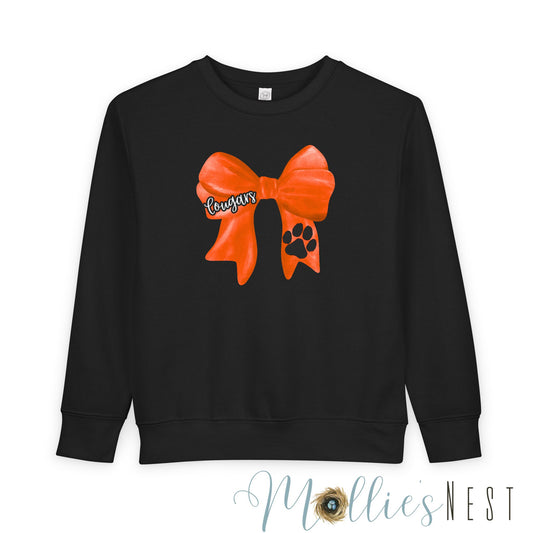 TODDLER. Cougars Bow Sweatshirt