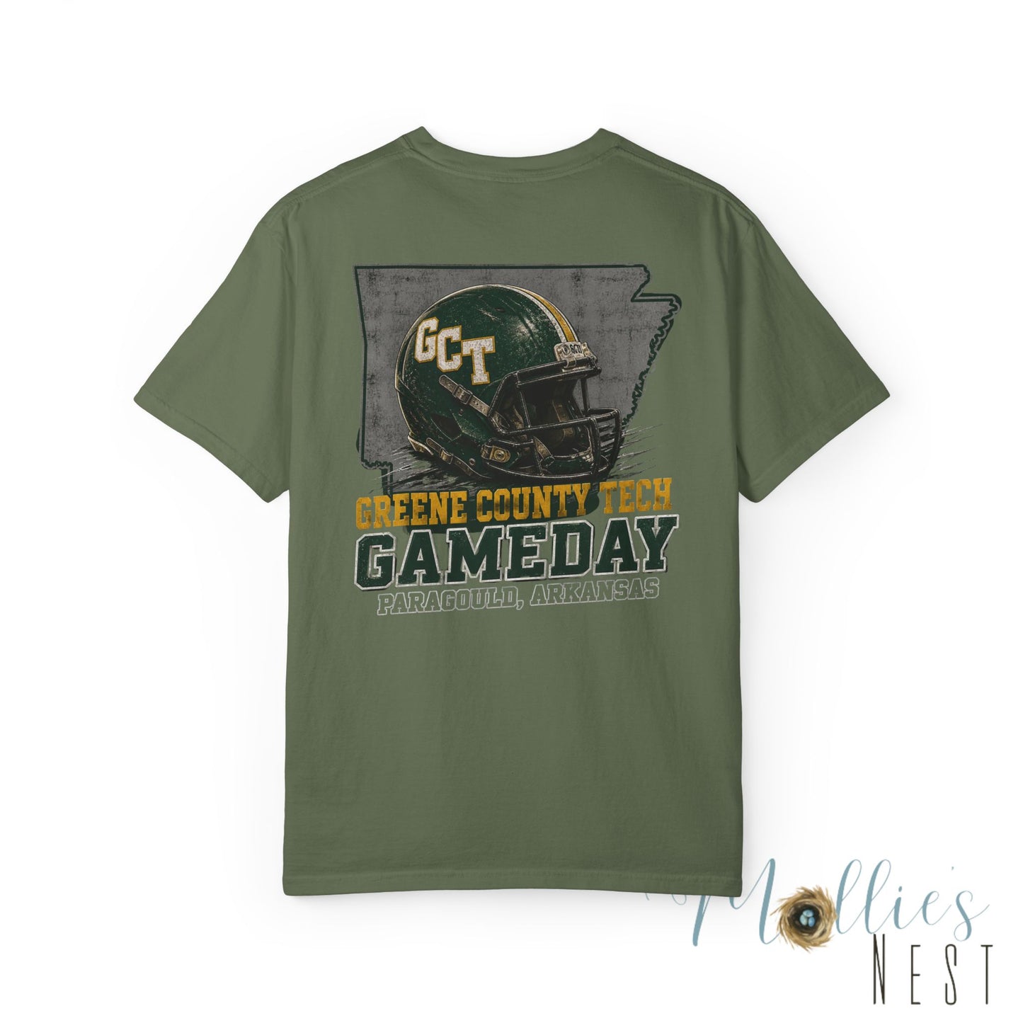 Gameday Football T-Shirt — Greene County Tech (GCT) Vintage Helmet
