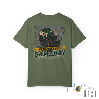 Gameday Football T-Shirt — Greene County Tech (GCT) Vintage Helmet