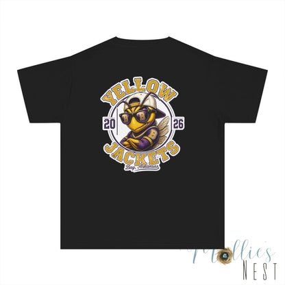 Youth — Yellow Jackets Mascot 2026 School Spirit Shirt. Comfort Colors