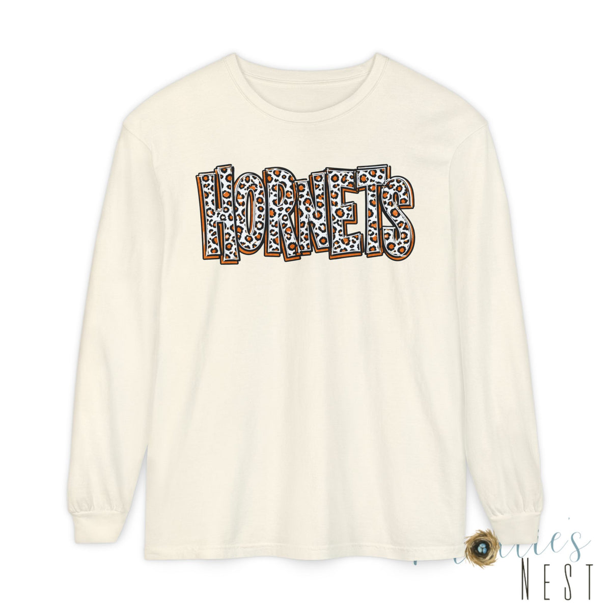 Harrisburg Hornets Stacked Leopard Print Long Sleeve T‑Shirt