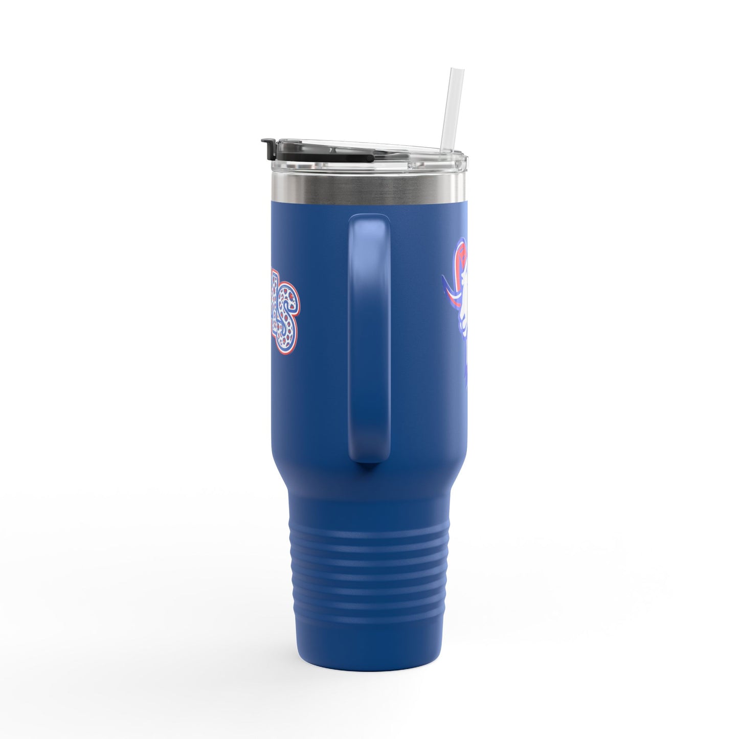 40oz Insulated Travel Mug — Paragould Rams Leopard Print & Team Logo