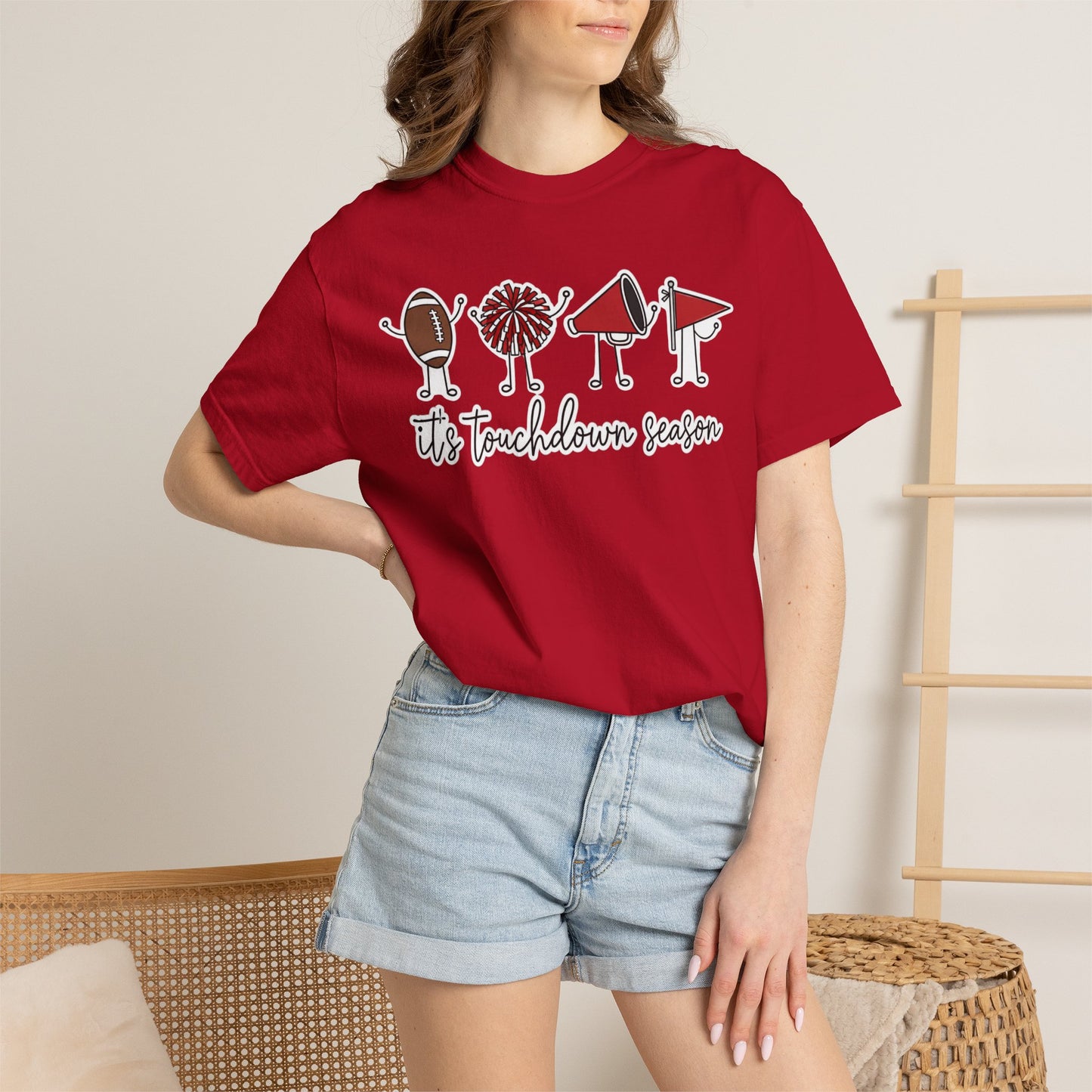 Touchdown Season (Black/Red) - T-Shirt Football Friends Graphic