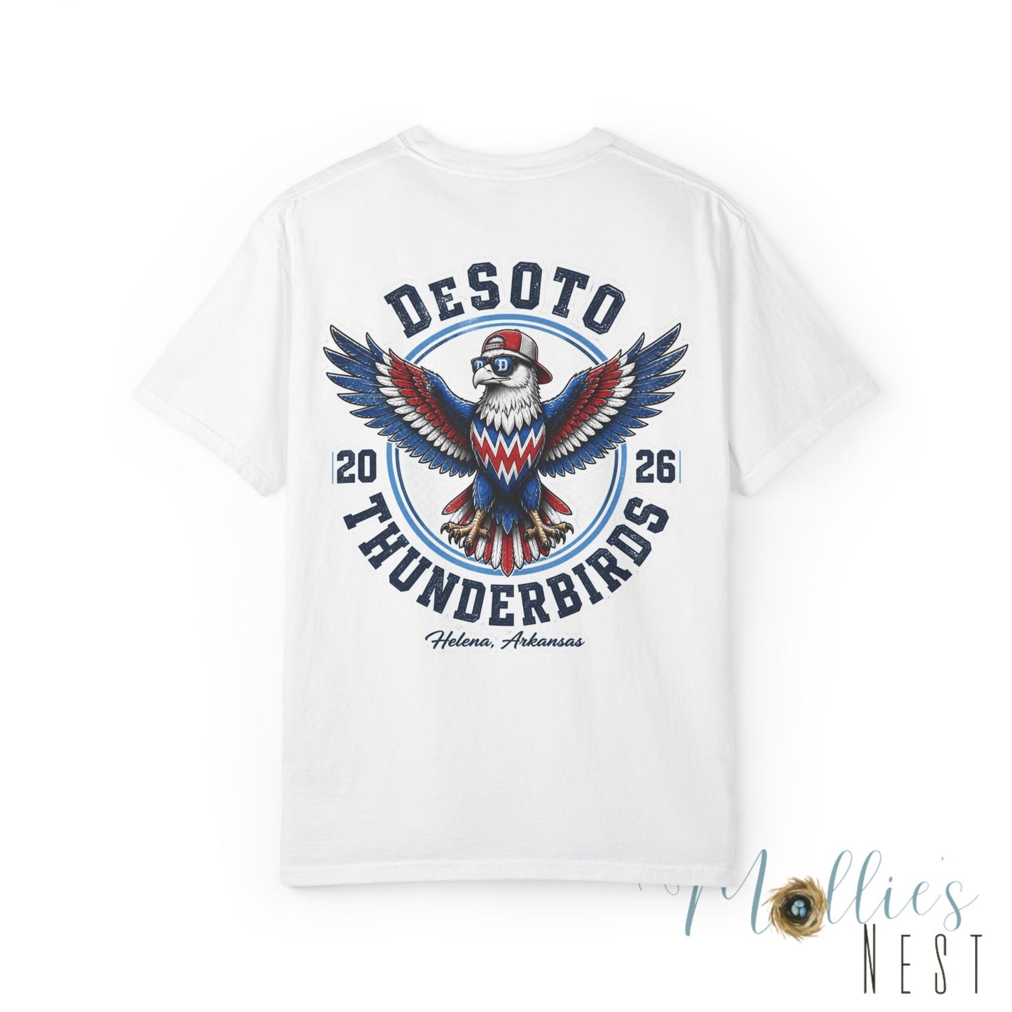 ADULT.  T‑Shirt — DeSoto Thunderbirds Mascot Graphic (2026)
