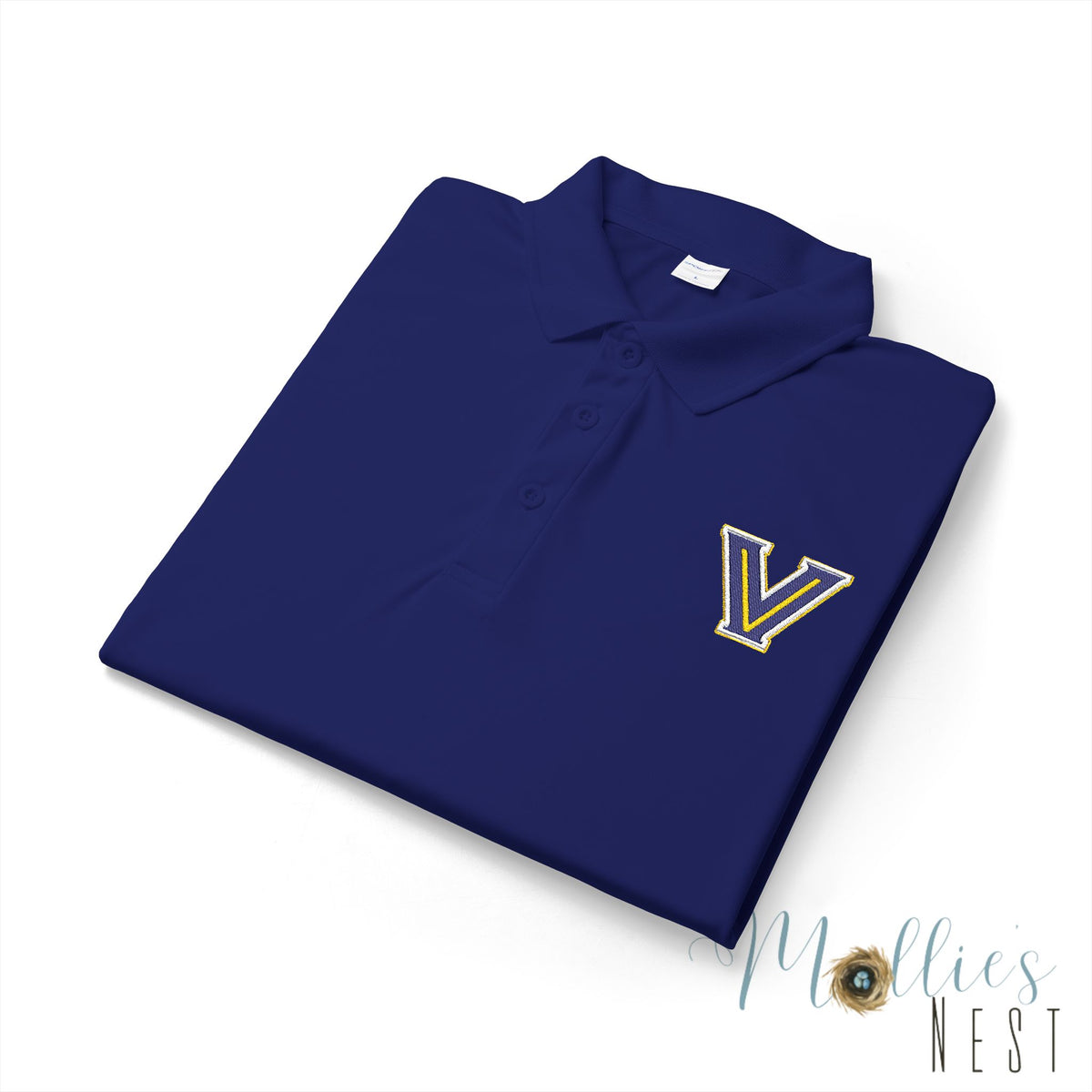 ADULT size - Embroidered 'V' Performance Polo — Moisture-Wicking Sport Shirt - Valley View Logo