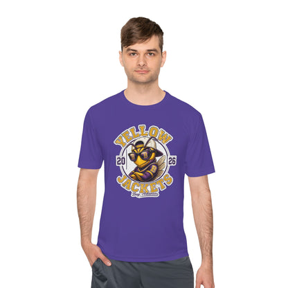 ADULT. DRIFIT Yellow Jackets 2026 Mascot Tee — Moisture-Wicking Sports Shirt