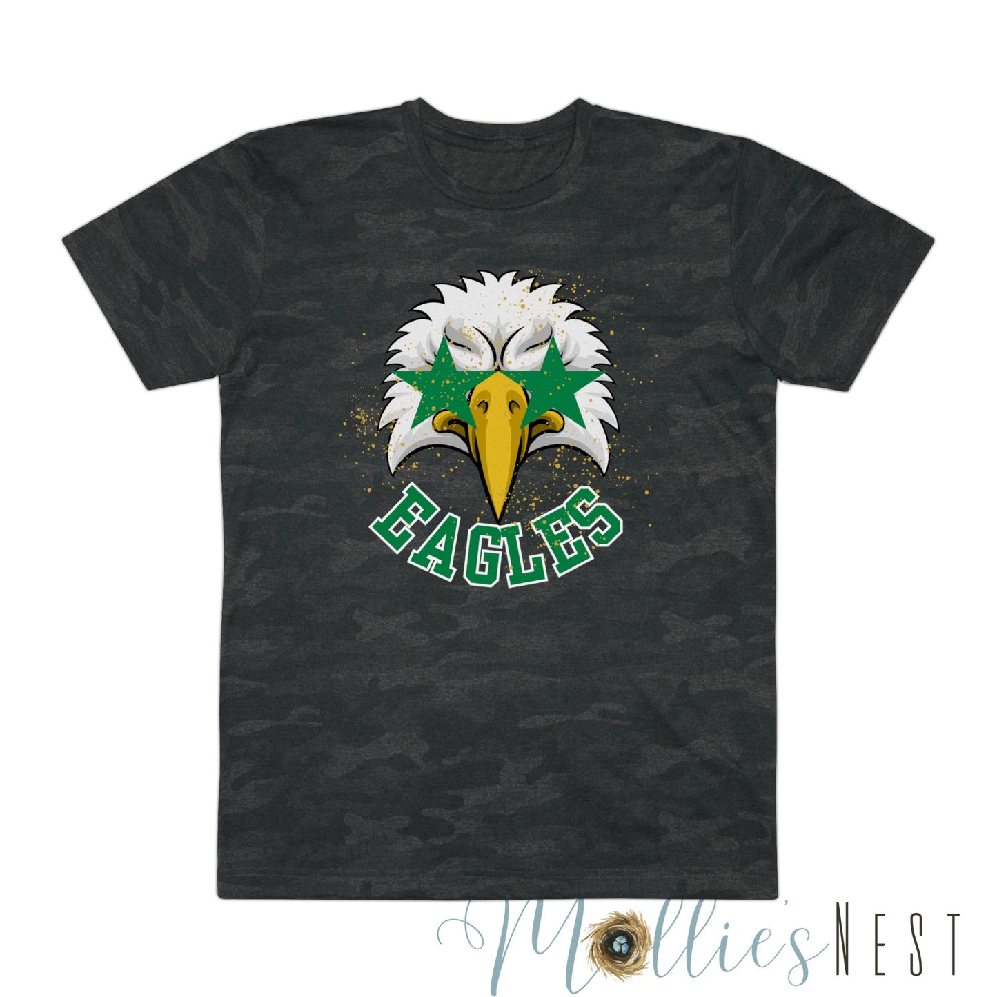 Green Eagles. Leopard Fine Jersey Tee