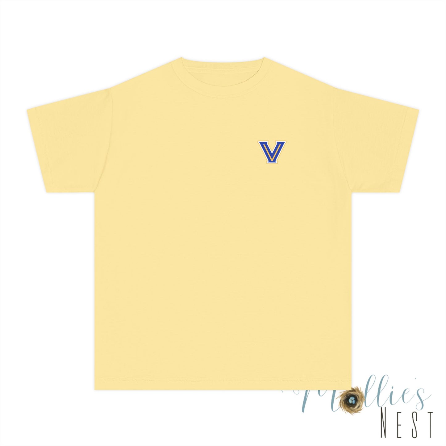 YOUTH Blazers Vin tage Logo T-Shirt — Retro Blue & Gold Team Logo T‑Shirt