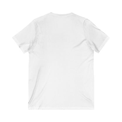 Valley View V Logo. Unisex Jersey Short Sleeve V-Neck Tee