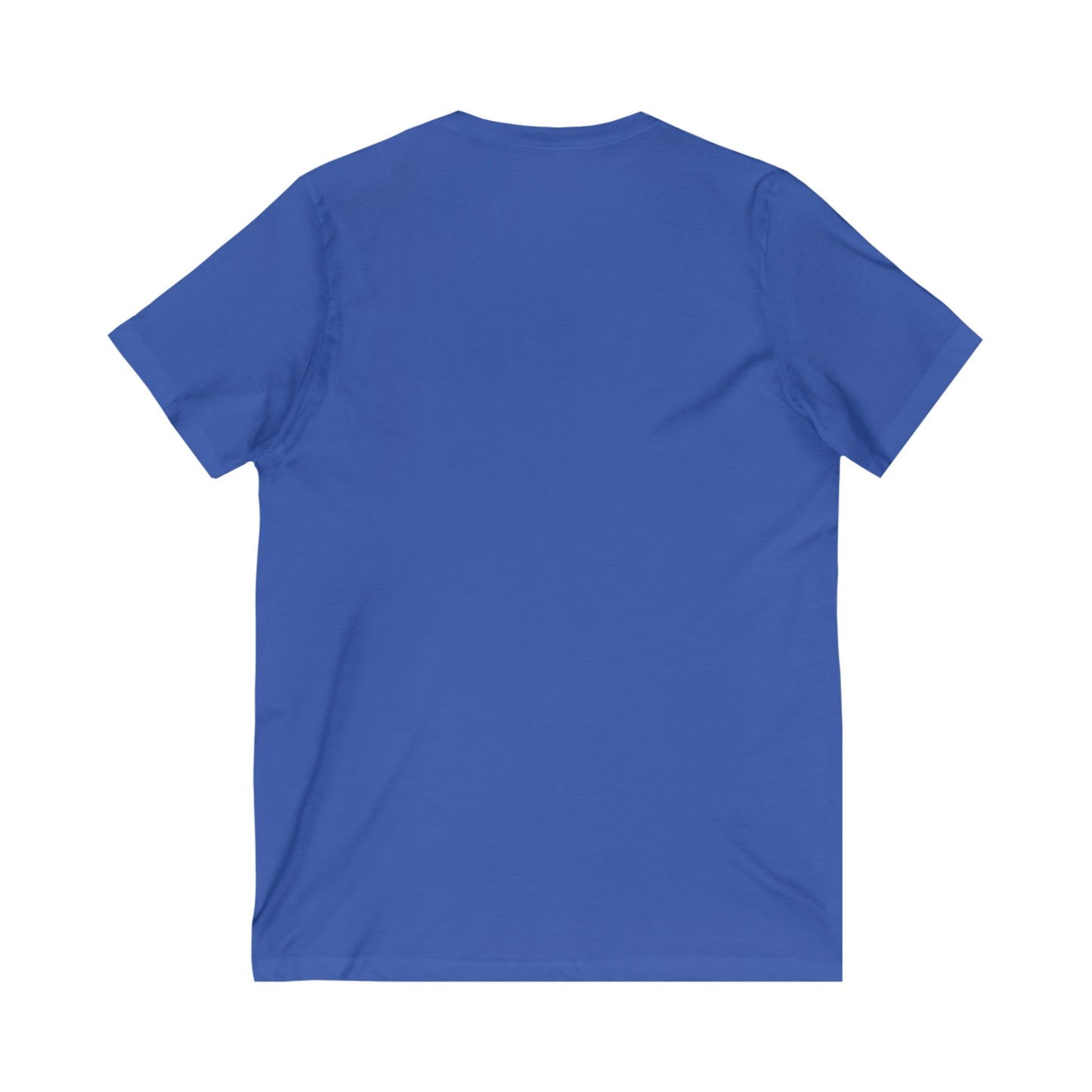 Valley View V Logo. Unisex Jersey Short Sleeve V-Neck Tee