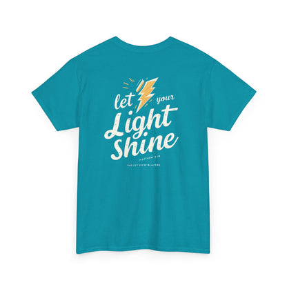 Let Your Light Shine T-Shirt — Inspirational Lightning Graphic Tee. Valley View Blazers